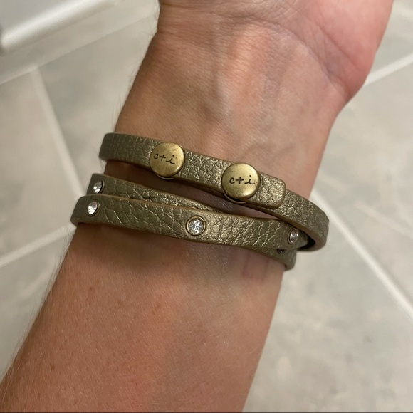 Chloe + Isabel Crystal Studded Leather Bracelet - Picture 2 of 5